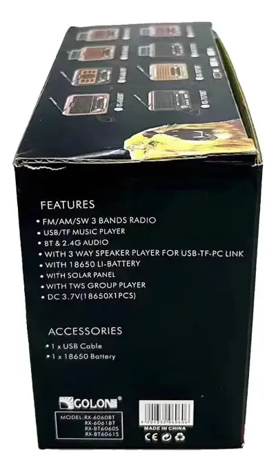 Radio solar vintage Am Fm Sw Bluetooth 2 Modelos